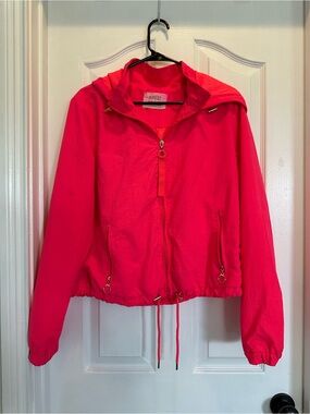 Ashley By 26 International Vibrant Pink Hooded Bomber Jacket